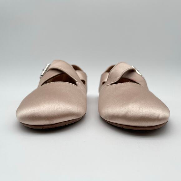 ALAIA | Criss Cross Satin Ballet Flat in Nude Baby Pink w/ Box 36 - Picture 9 of 16